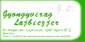 gyongyvirag lajbiczjer business card